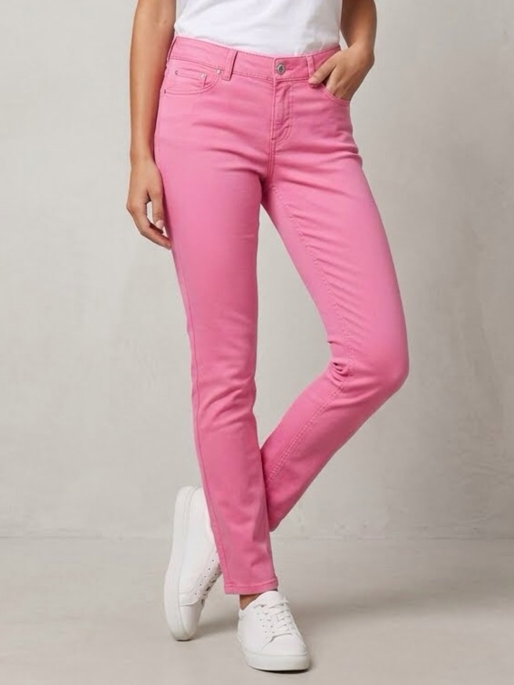 ecru Melrose Sweet Skinny Jeans in Washed Fuchsia Pink 26 NWT preppy streetwear